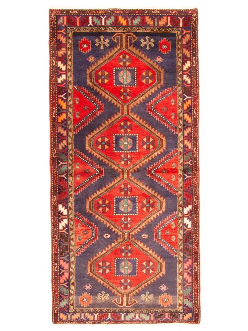 Persian Style 3'6" x 7'11" Hand-knotted Wool Runner Rug 