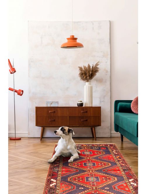 Persian Style 3'6" x 7'11" Hand-knotted Wool Runner Rug 