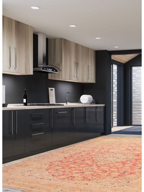 Turkish Antalya Vintage 9'2" x 13'9" Hand-knotted Wool Rug 