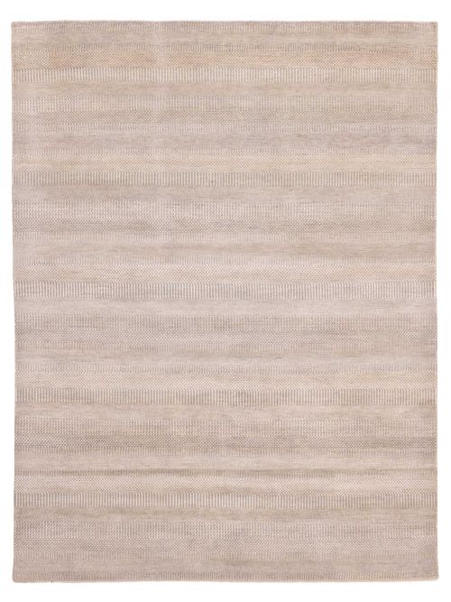 Indian Finest Silk Shadow 8'0" x 10'3" Hand-knotted Silk & Wool Rug 