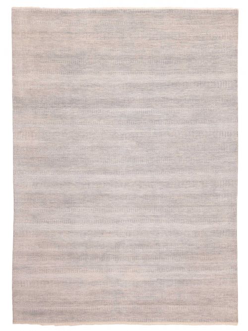 Indian Finest Silk Shadow 8'11" x 12'1" Hand-knotted Silk & Wool Rug 