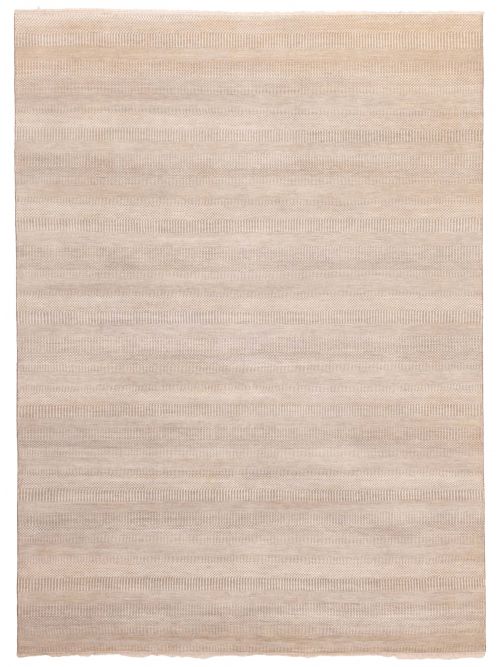 Indian Finest Silk Shadow 8'11" x 12'2" Hand-knotted Silk & Wool Rug 