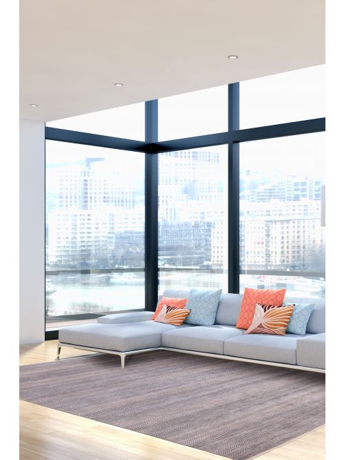 Indian Finest Silk Shadow 8'10" x 12'3" Hand-knotted Silk & Wool Rug 