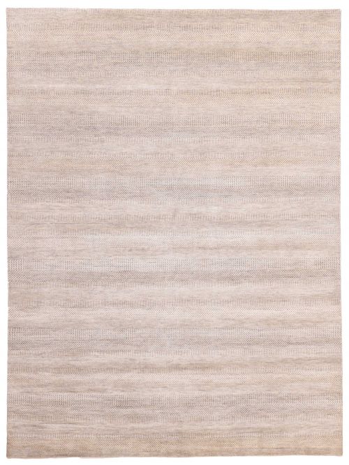 Indian Finest Silk Shadow 9'2" x 11'9" Hand-knotted Silk & Wool Rug 