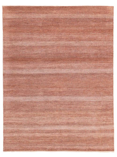 Indian Finest Silk Shadow 8'0" x 10'3" Hand-knotted Silk & Wool Rug 