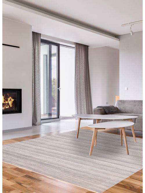 Indian Finest Silk Shadow 8'2" x 10'3" Hand-knotted Silk & Wool Rug 