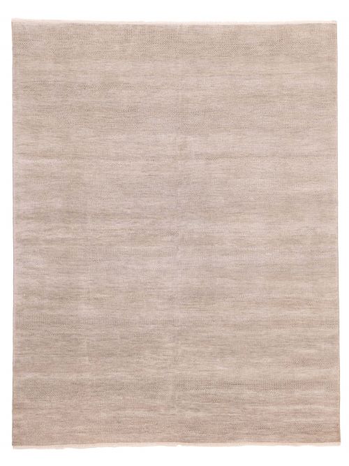 Indian Finest Silk Shadow 8'0" x 10'0" Hand-knotted Viscose & Wool Rug 