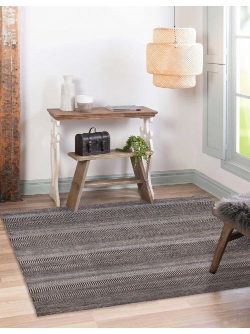 Indian Finest Silk Shadow 8'1" x 8'3" Hand-knotted Silk & Wool Rug 