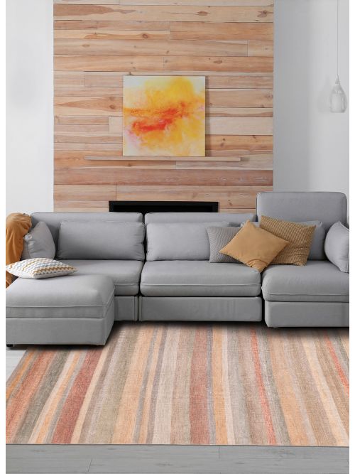 Indian Silk Shadow Hand-knotted Silk & Wool Rug, 277 x 371 cm