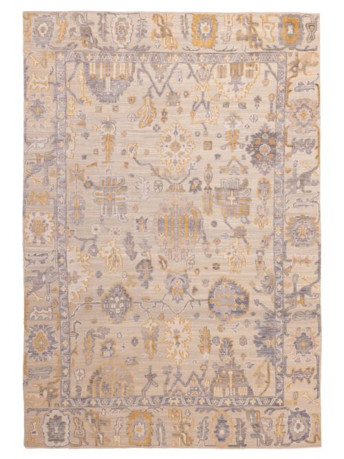 Indian Finest Oushak Hand-knotted Wool Rug, 267 x 396 cm
