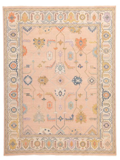 Indian Modern Oushak Hand-knotted Wool Rug, 272 x 358 cm