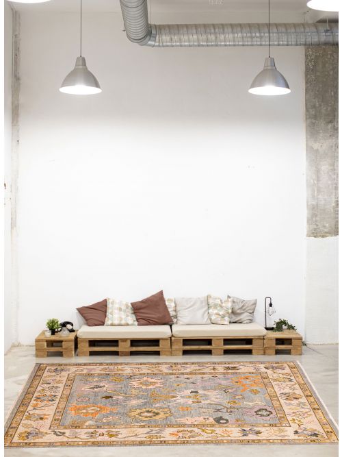 Indian Modern Oushak 7'11" x 9'11" Hand-knotted Wool Rug 