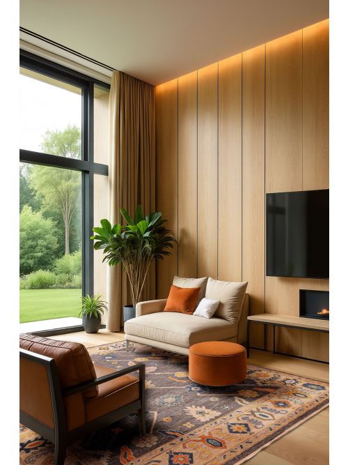 Indian Modern Oushak 8'0" x 9'9" Hand-knotted Wool Rug 