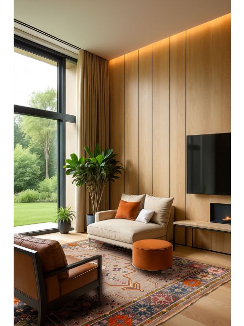 Indian Modern Oushak 8'2" x 9'10" Hand-knotted Wool Rug 