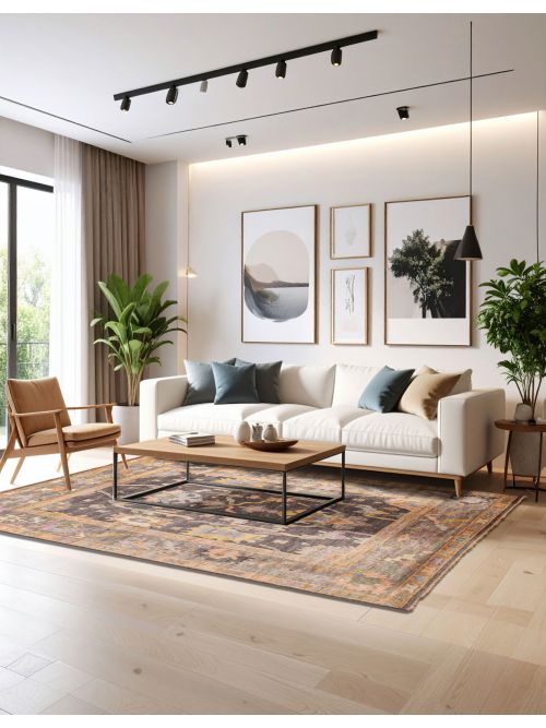 Indian Modern Oushak 7'11" x 9'11" Hand-knotted Wool Rug 