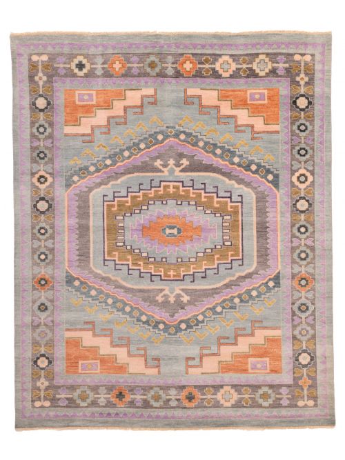 Indian Modern Oushak 8'1" x 9'10" Hand-knotted Wool Rug 