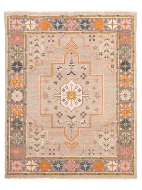 Indian Modern Oushak 7'11" x 9'10" Hand-knotted Wool Rug 