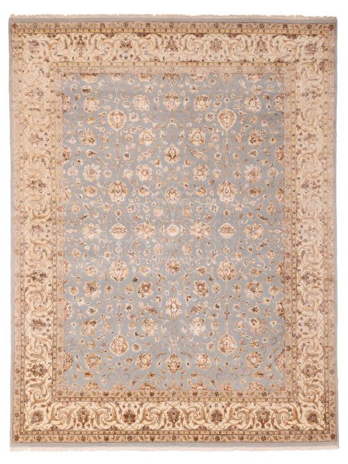 Indian Mirzapur 7'11" x 10'3" Hand-knotted Viscose & Wool Rug 