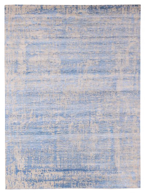 Indian Legacy 9'0" x 12'1" Hand-knotted Silk & Wool Rug 