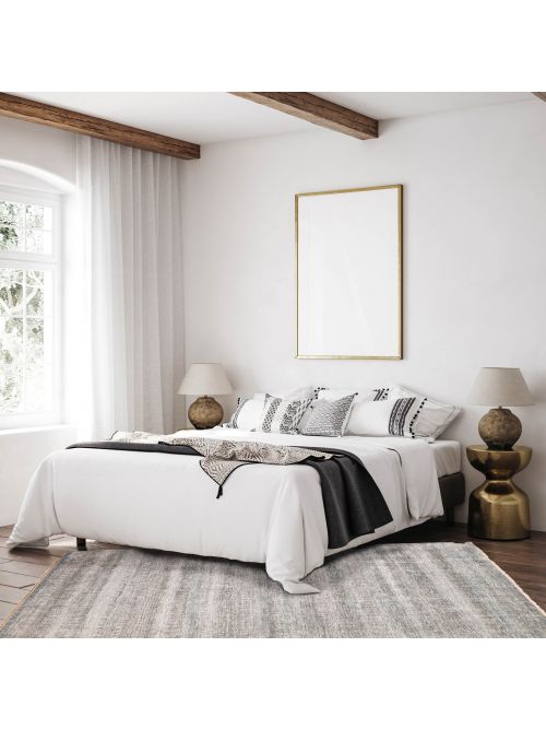 Indian Finest Silk Shadow 8'0" x 10'3" Hand-knotted Silk & Wool Rug 