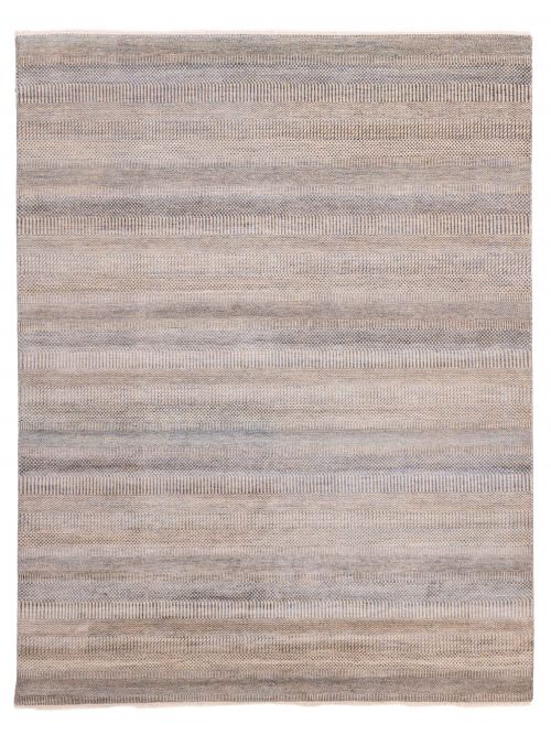 Indian Finest Silk Shadow 8'2" x 10'3" Hand-knotted Silk & Wool Rug 