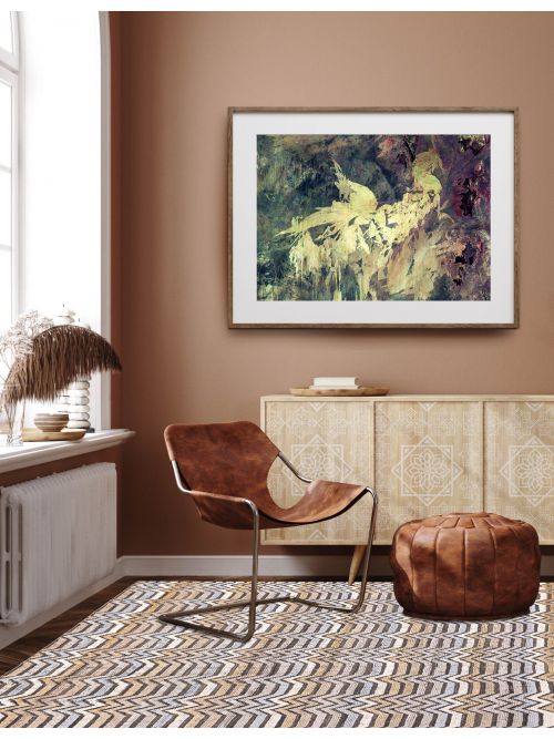 Indian Tangier 9'2" x 11'10" Hand-knotted Silk & Wool Rug 