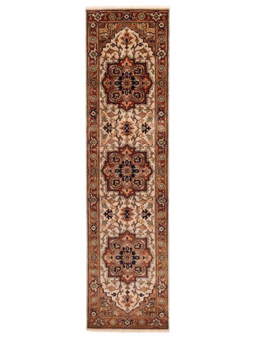 Indian Jules Sultane 2'6" x 9'11" Hand-knotted Wool Runner Rug 