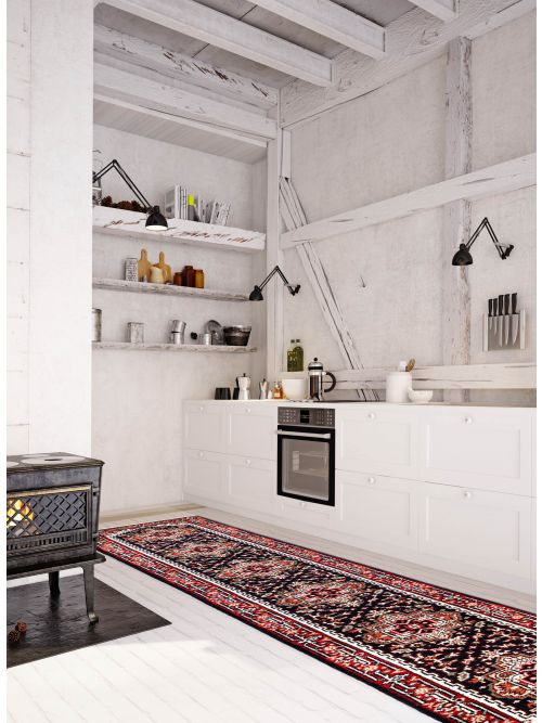 Indian Serapi Heritage 2'6" x 15'6" Hand-knotted Wool Runner Rug 