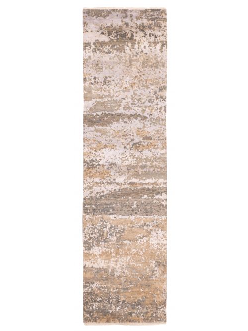 Indian Legacy 2'5" x 10'3" Hand-knotted Silk & Wool Runner Rug 