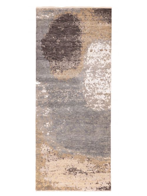 Indian Legacy 4'11" x 11'11" Hand-knotted Silk & Wool Runner Rug 