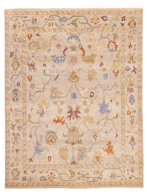 Indian Modern Oushak 7'10" x 10'0" Hand-knotted Wool Rug 