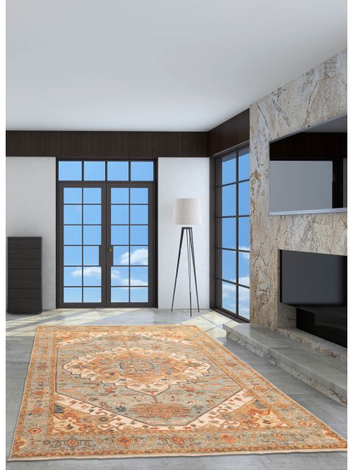 Indian Jules Serapi 8'10" x 11'11" Hand-knotted Wool Rug 