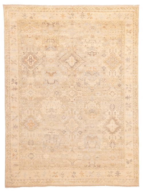 Kavya Oushak 8'10" x 11'9" Hand-knotted Wool Rug 