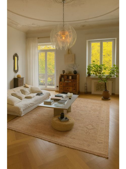 Kavya Oushak 8'10" x 11'9" Hand-knotted Wool Rug 