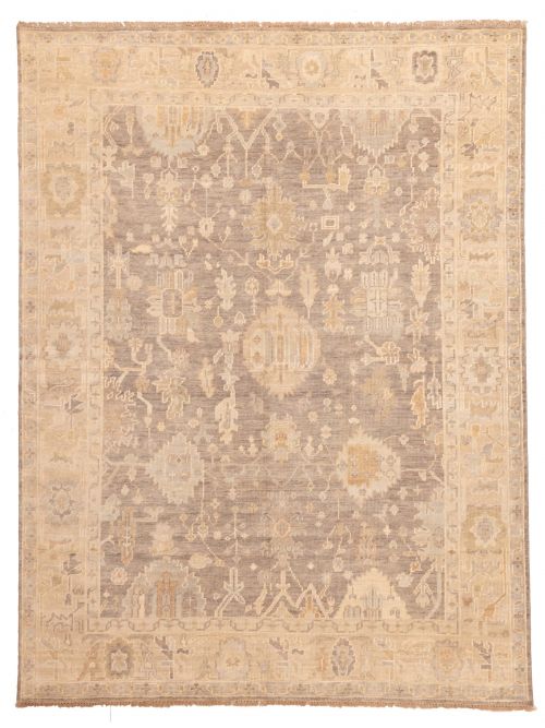 Kavya Oushak 8'10" x 10'10" Hand-knotted Wool Rug 