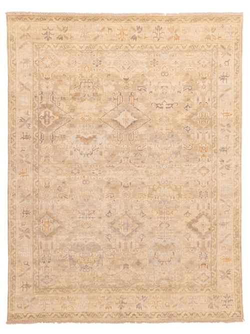 Kavya Oushak 7'10" x 9'10" Hand-knotted Wool Rug 