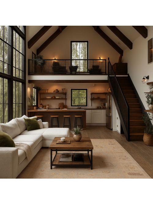 Kavya Oushak 7'11" x 9'11" Hand-knotted Wool Rug 