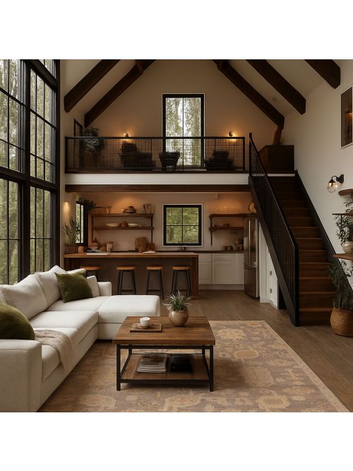 Kavya Oushak 8'0" x 9'11" Hand-knotted Wool Rug 