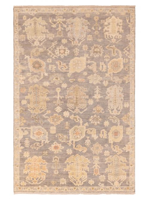 Kavya Oushak 6'0" x 8'10" Hand-knotted Wool Rug 