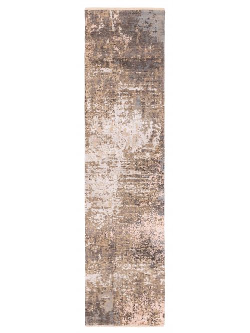 Indian Legacy 2'5" x 10'3" Hand-knotted Silk & Wool Runner Rug 
