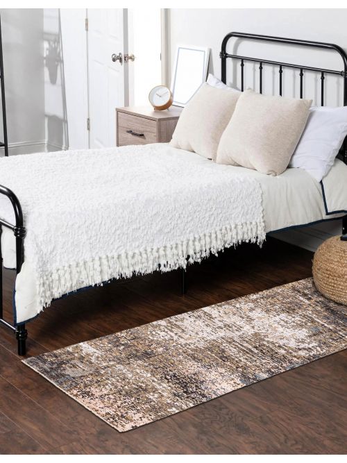 Indian Legacy 2'5" x 10'3" Hand-knotted Silk & Wool Runner Rug 