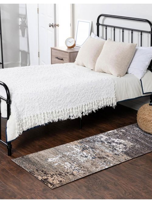 Indian Legacy 2'6" x 9'11" Hand-knotted Silk & Wool Runner Rug 