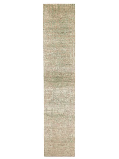 Indian Legacy 2'5" x 12'3" Hand-knotted Silk & Wool Runner Rug 
