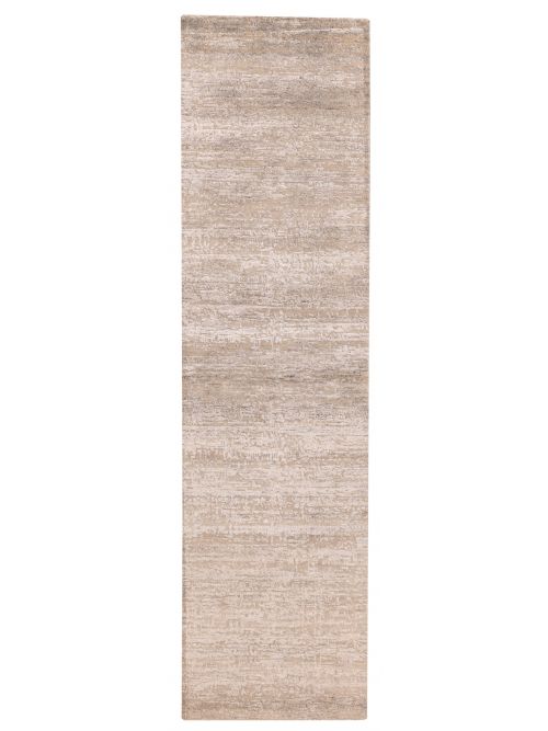 Indian Legacy Hand-knotted Silk & Wool Runner Rug, 76 x 310 cm