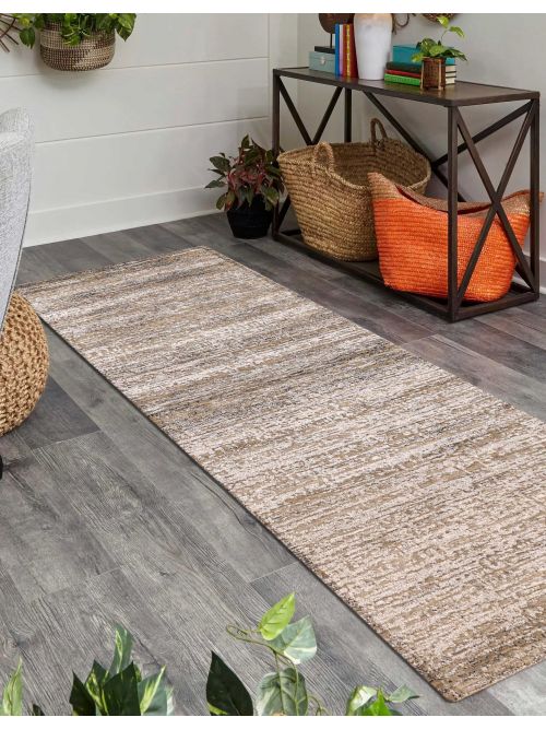 Indian Legacy Hand-knotted Silk & Wool Runner Rug, 76 x 310 cm