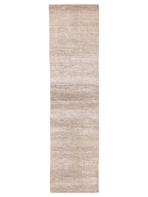 Indian Legacy Hand-knotted Silk & Wool Runner Rug, 76 x 305 cm