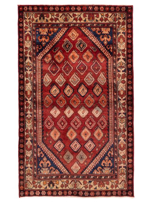 Persian Style 4'4" x 6'11" Hand-knotted Wool Rug 