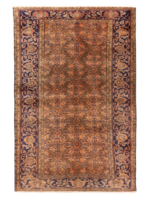 Persian Style 4'5" x 6'11" Hand-knotted Wool Rug 
