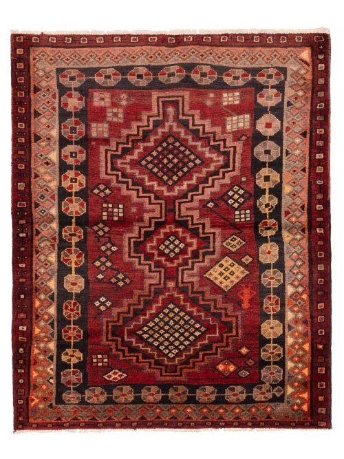 Persian Style 4'7" x 5'11" Hand-knotted Wool Rug 