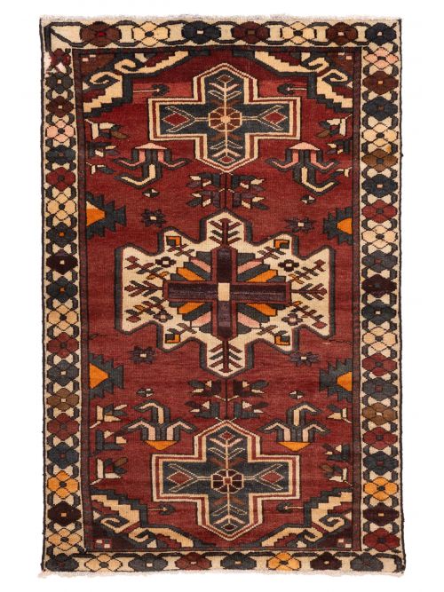 Persian Style 4'0" x 6'3" Hand-knotted Wool Rug 